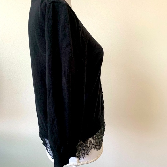 Black Button-Up Women's Top - Picture 2 of 6